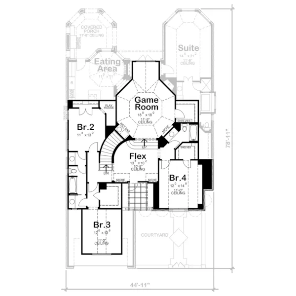 European House Plan Second Floor - Patrick Place Luxury Home 026D-2202 - Shop House Plans and More