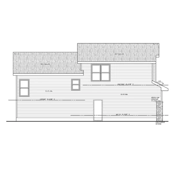 Rustic House Plan Left Elevation - Tara Pass Modern Home 026D-2206 - Shop House Plans and More