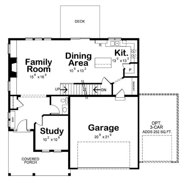 Modern Farmhouse Plan First Floor - Hanford Lane Modern Farmhouse 026D-2216 | House Plans and More