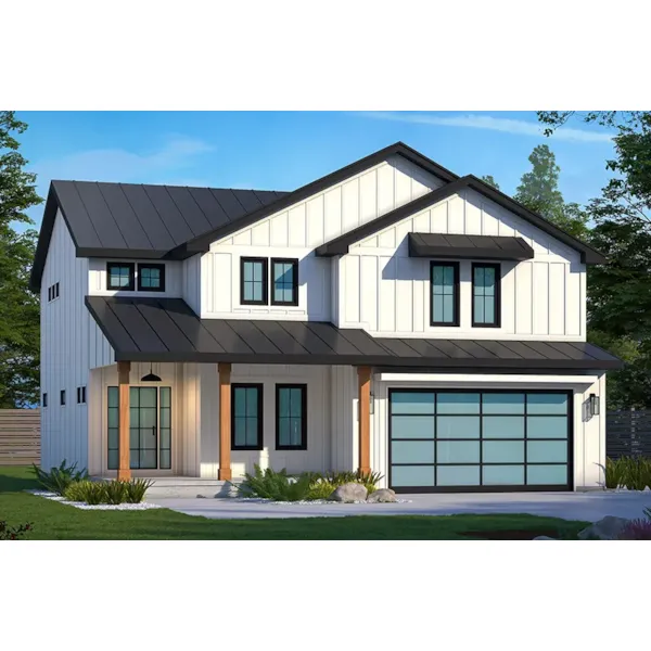 Modern Farmhouse Plan Front of Home - Hanford Lane Modern Farmhouse 026D-2216 | House Plans and More