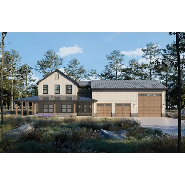 Front of Home - Water Sound Modern Farmhouse 026D-2227 | House Plans and More