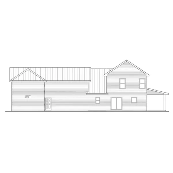 Rear Elevation - Water Sound Modern Farmhouse 026D-2227 | House Plans and More