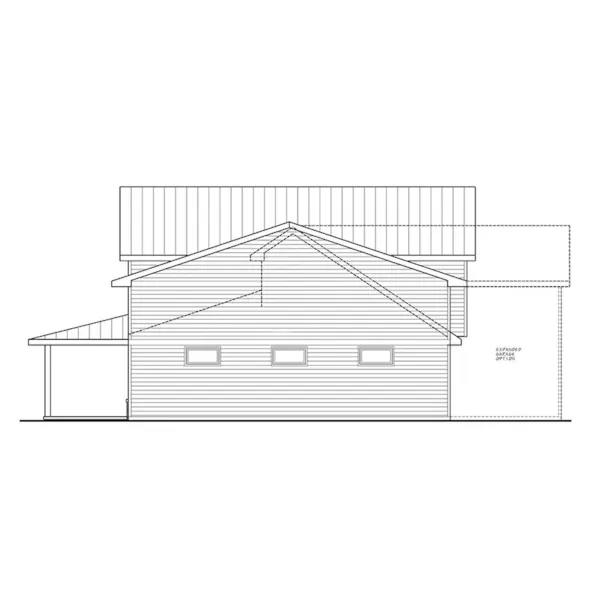 Right Elevation - Water Sound Modern Farmhouse 026D-2227 | House Plans and More