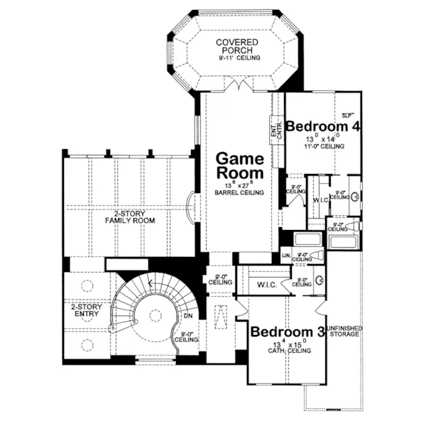 Luxury House Plan Second Floor - Monardo Tudor Style Home 026S-0018 - Shop House Plans and More