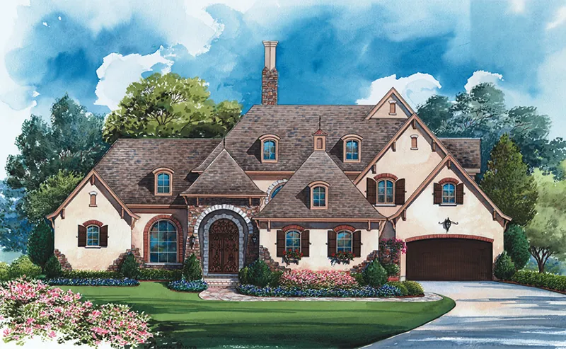 Traditional House Plan Front Image - Monardo Tudor Style Home 026S-0018 - Shop House Plans and More