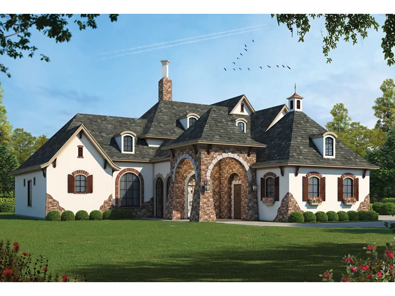 Traditional House Plan Front Photo 01 - Monardo Tudor Style Home 026S-0018 - Shop House Plans and More