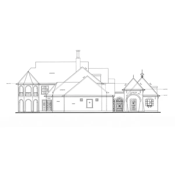 Luxury House Plan Left Elevation - Monardo Tudor Style Home 026S-0018 - Shop House Plans and More