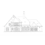 Luxury House Plan Rear Elevation - Monardo Tudor Style Home 026S-0018 - Shop House Plans and More