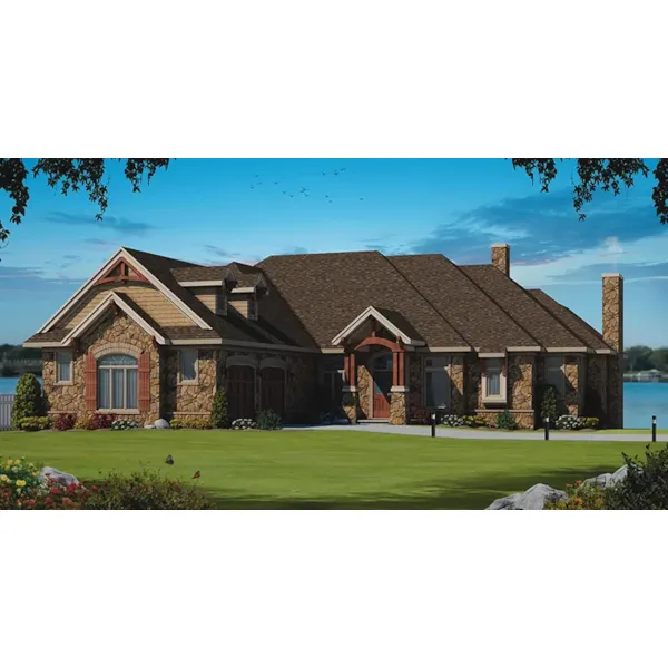 Craftsman House Plan Front of Home - Mary Clayre Creek Luxury Home 026D-0021 | House Plans and More