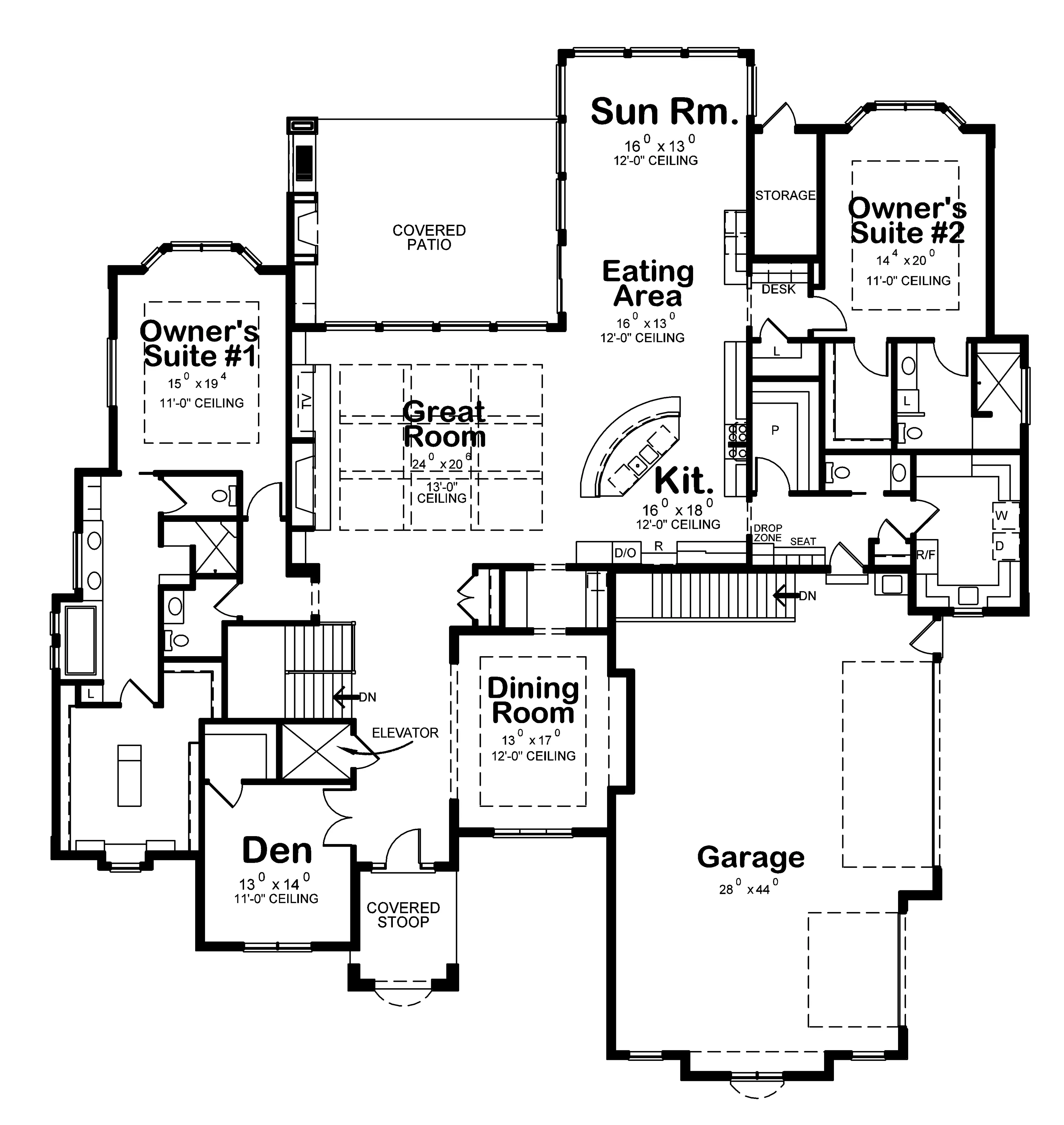 Modern House Plan First Floor - 026S-0022 | House Plans and More