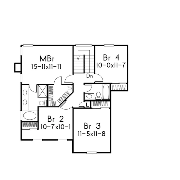 Country House Plan Second Floor - Brighton Country Home 027D-0001 - Search House Plans and More