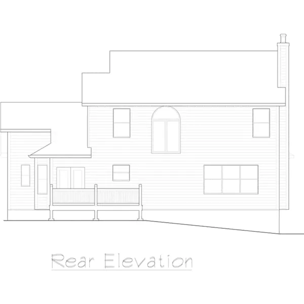 Country House Plan Rear Elevation - Brighton Country Home 027D-0001 - Search House Plans and More