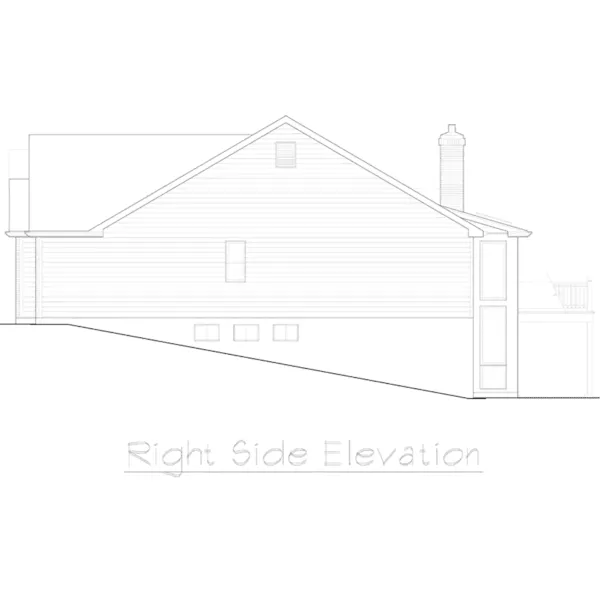 Traditional House Plan Right Elevation - Hanna Park Ranch Home 027D-0002 - Search House Plans and More