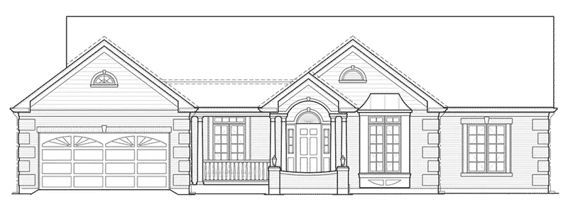 Craftsman House Plan Front Elevation - Questover Traditional Home 027D-0003 - Shop House Plans and More