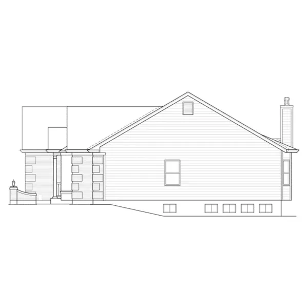 Traditional House Plan Left Elevation - Questover Traditional Home 027D-0003 - Shop House Plans and More