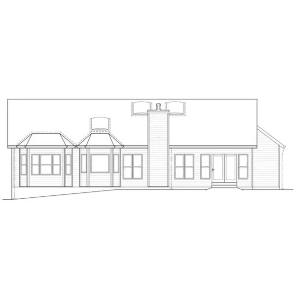 Traditional House Plan Rear Elevation - Questover Traditional Home 027D-0003 - Shop House Plans and More