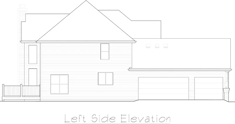 Luxury House Plan Left Elevation - Magnolia Luxury Home 027D-0004 - Shop House Plans and More