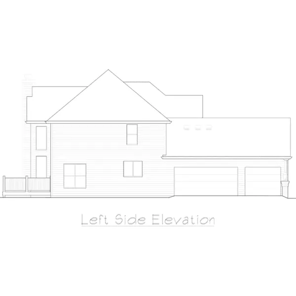 Traditional House Plan Left Elevation - Magnolia Luxury Home 027D-0004 - Shop House Plans and More