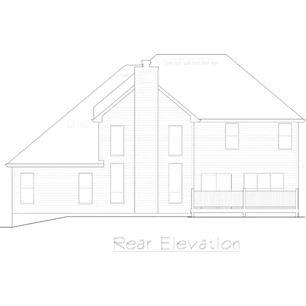 Traditional House Plan Rear Elevation - Magnolia Luxury Home 027D-0004 - Shop House Plans and More