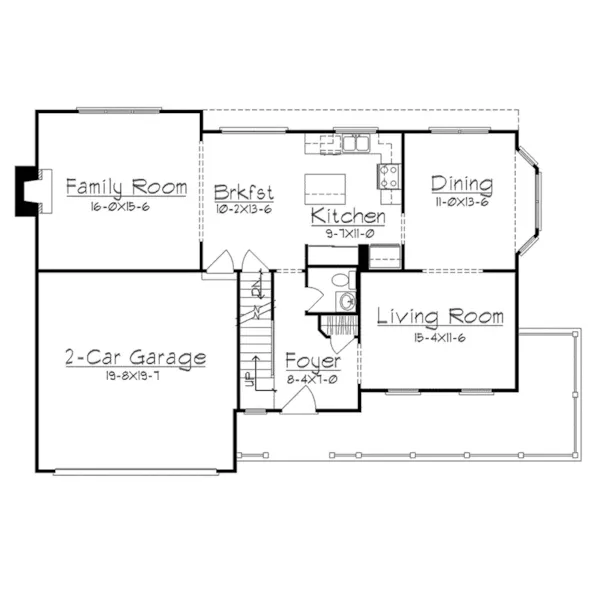 Farmhouse Plan First Floor - Hermitage Country Farmhouse 027D-0005 - Search House Plans and More