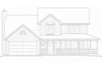 Country House Plan Front Elevation - Hermitage Country Farmhouse 027D-0005 - Search House Plans and More