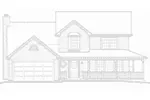 Farmhouse Plan Front Elevation - Hermitage Country Farmhouse 027D-0005 - Search House Plans and More