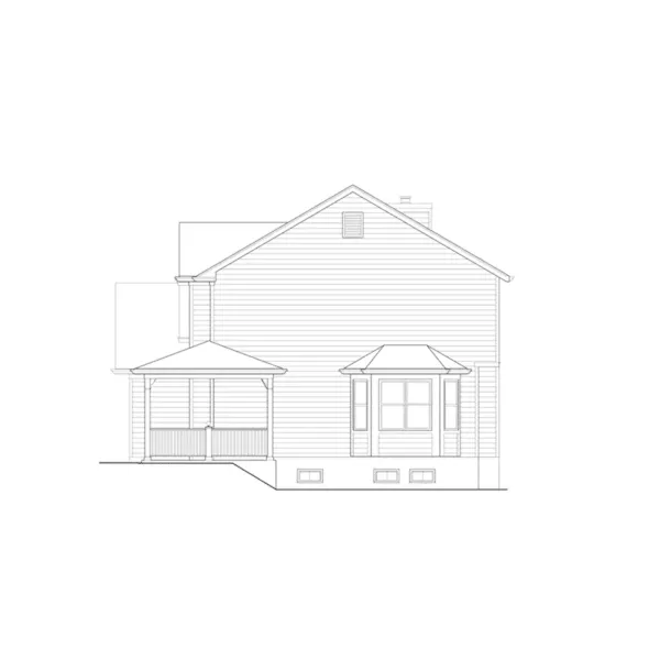 Farmhouse Plan Right Elevation - Hermitage Country Farmhouse 027D-0005 - Search House Plans and More