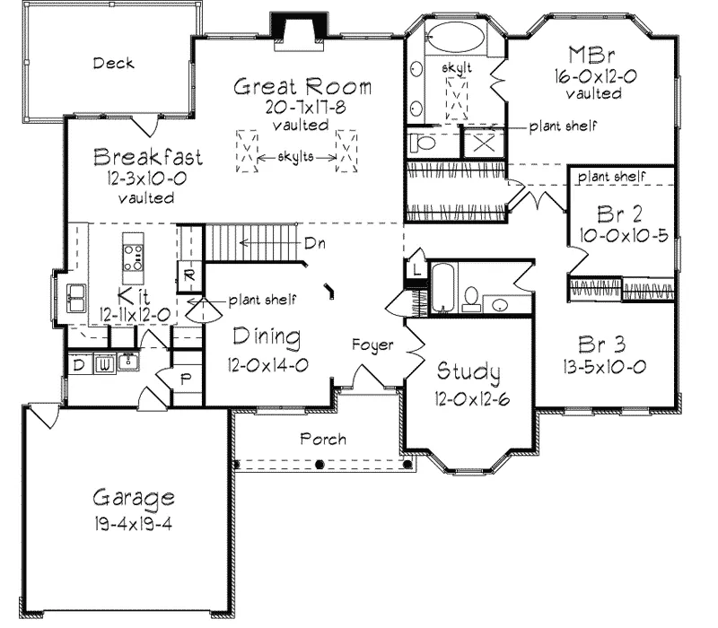 Ranch House Plan First Floor - Evergreen Traditional Ranch Home 027D-0006 - Search House Plans and More
