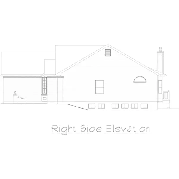 Arts & Crafts House Plan Right Elevation - Evergreen Traditional Ranch Home 027D-0006 - Search House Plans and More