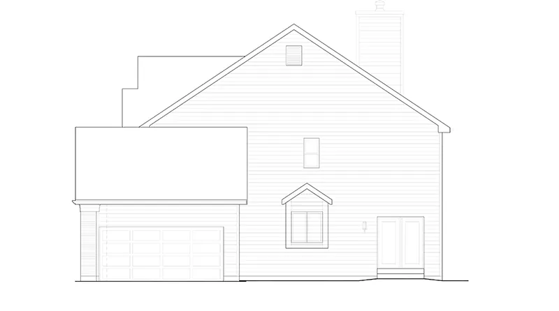 Traditional House Plan Right Elevation - Grandhill Traditional Home 027D-0007 - Search House Plans and More