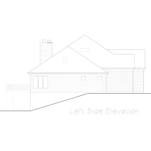 Luxury House Plan Left Elevation - Donovan Ranch Home 027D-0008 - Search House Plans and More