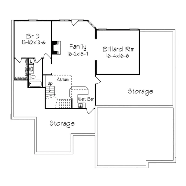 Luxury House Plan Lower Level Floor - Donovan Ranch Home 027D-0008 - Search House Plans and More