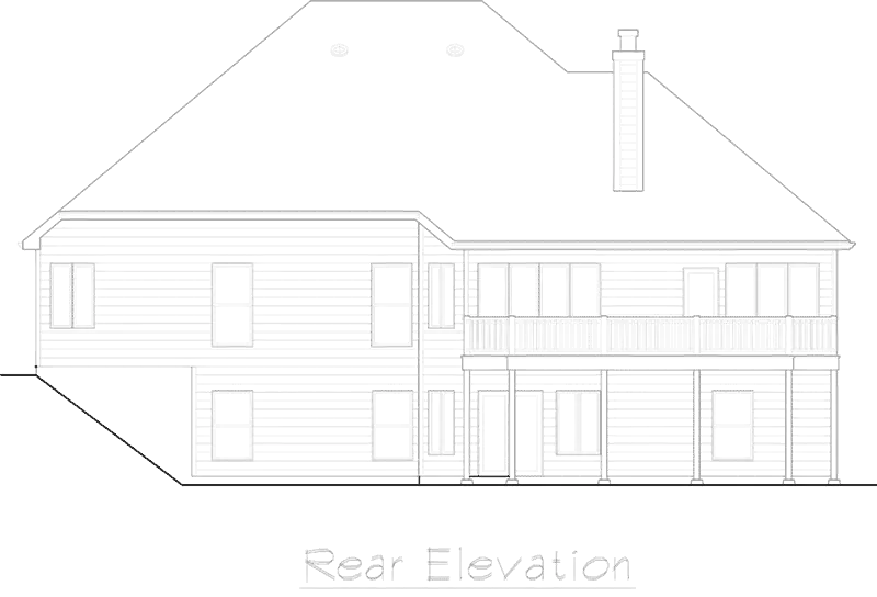 Luxury House Plan Rear Elevation - Donovan Ranch Home 027D-0008 - Search House Plans and More