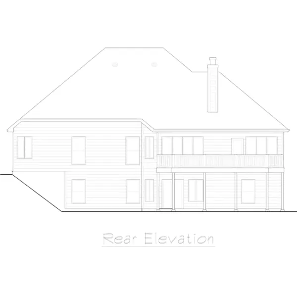 Luxury House Plan Rear Elevation - Donovan Ranch Home 027D-0008 - Search House Plans and More