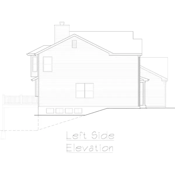 Neoclassical House Plan Left Elevation - Mulberry Narrow Lot Home 027D-0010 - Shop House Plans and More