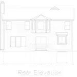 Neoclassical House Plan Rear Elevation - Mulberry Narrow Lot Home 027D-0010 - Shop House Plans and More