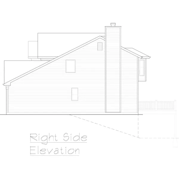 Neoclassical House Plan Right Elevation - Mulberry Narrow Lot Home 027D-0010 - Shop House Plans and More