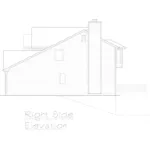 Neoclassical House Plan Right Elevation - Mulberry Narrow Lot Home 027D-0010 - Shop House Plans and More