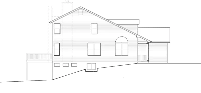 Craftsman House Plan Left Elevation - Bemiston Craftsman Home 027D-0011 - Search House Plans and More