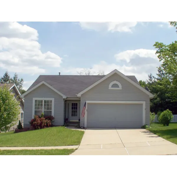 Modest Brick Ranch House With Front Entry Garage