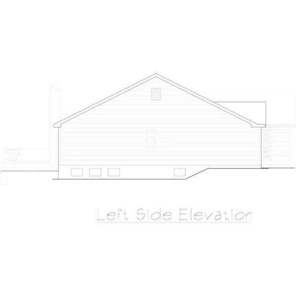 Sunbelt House Plan Left Elevation - Stetson Ranch Home 027D-0012 - Shop House Plans and More