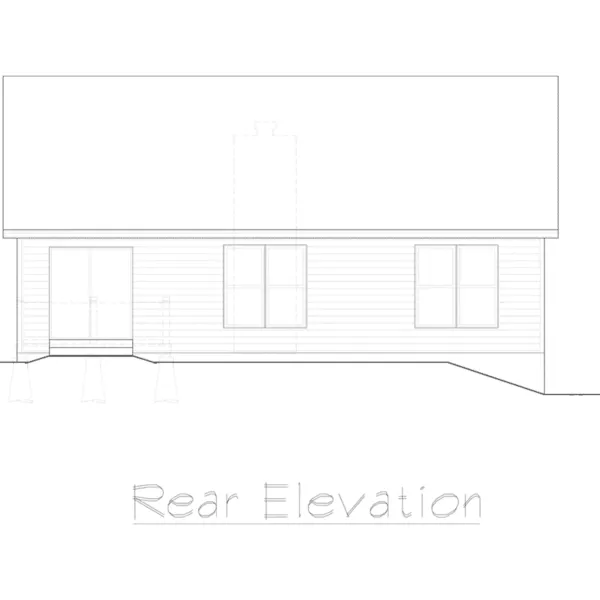 Sunbelt House Plan Rear Elevation - Stetson Ranch Home 027D-0012 - Shop House Plans and More