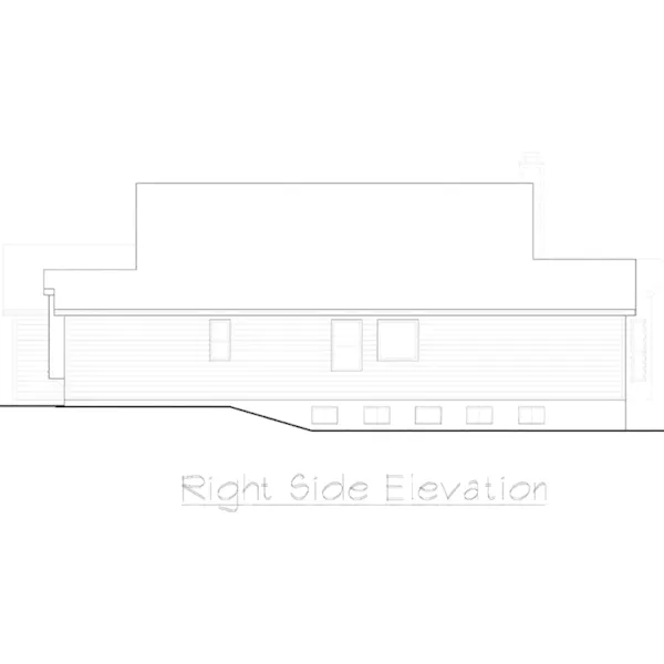 Ranch House Plan Right Elevation - Cardville Ranch Home 027D-0013 - Search House Plans and More