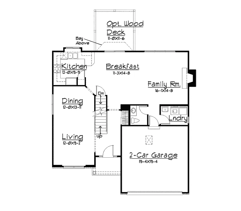 Traditional House Plan First Floor - Goodland Traditional Home 027D-0015 - Search House Plans and More