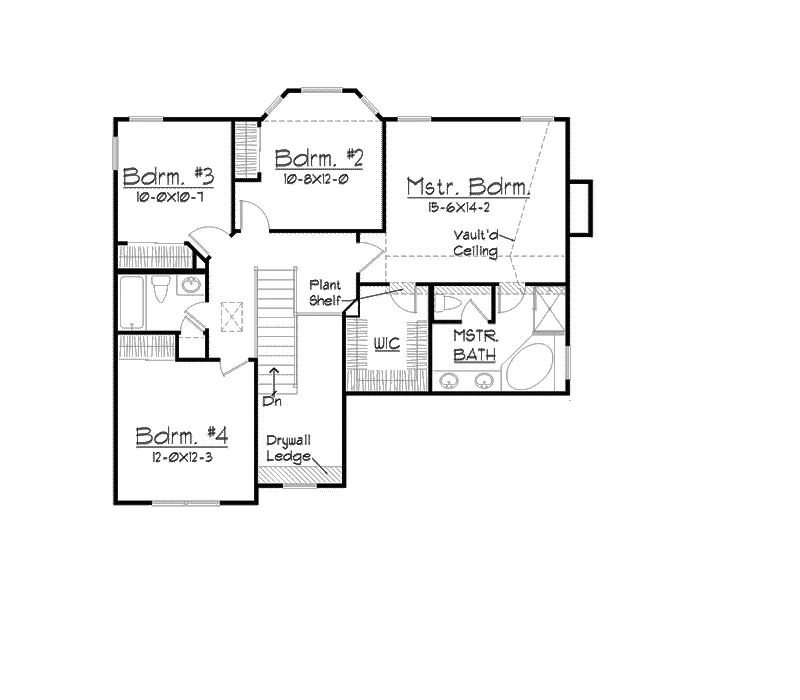 Traditional House Plan Second Floor - Goodland Traditional Home 027D-0015 - Search House Plans and More