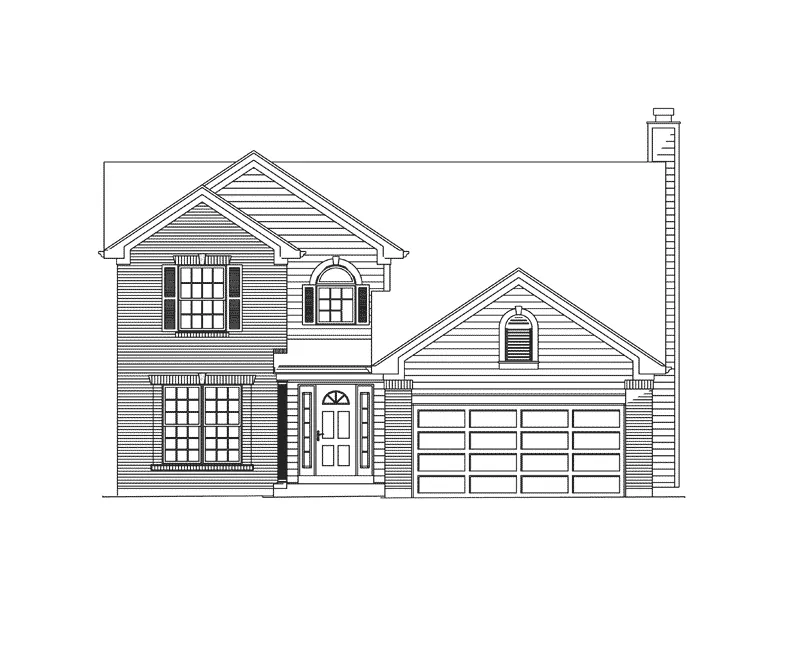 Traditional House Plan Front Elevation - Goodland Traditional Home 027D-0015 - Search House Plans and More