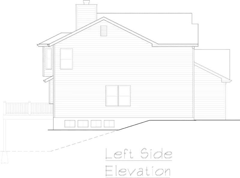 Traditional House Plan Left Elevation - Goodland Traditional Home 027D-0015 - Search House Plans and More