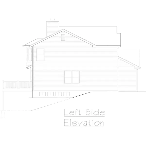 Neoclassical House Plan Left Elevation - Goodland Traditional Home 027D-0015 - Search House Plans and More