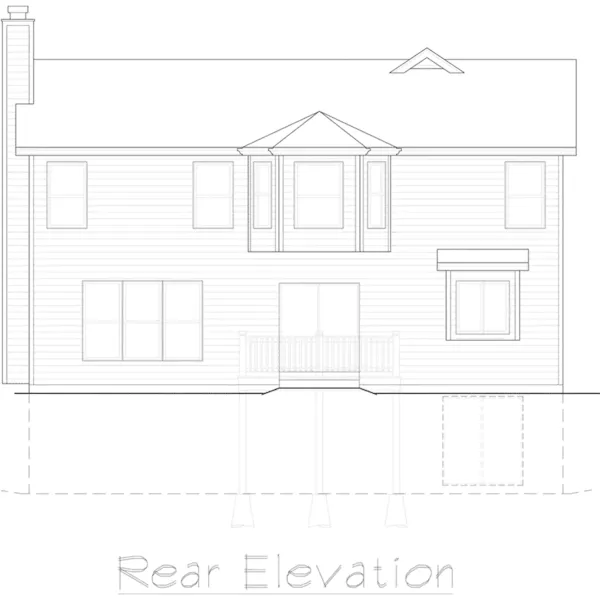 Neoclassical House Plan Rear Elevation - Goodland Traditional Home 027D-0015 - Search House Plans and More