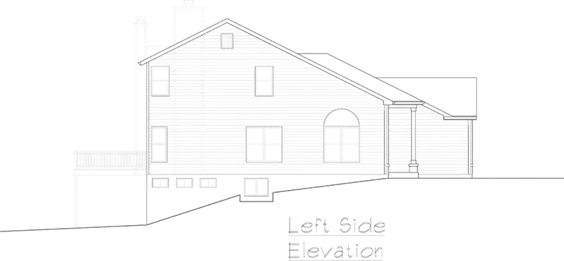 Arts & Crafts House Plan Left Elevation - Bryan Traditional Ranch Home 027D-0016 - Search House Plans and More